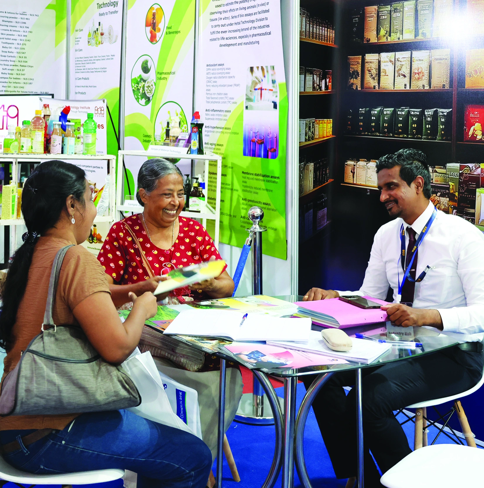 Staff members volunteering