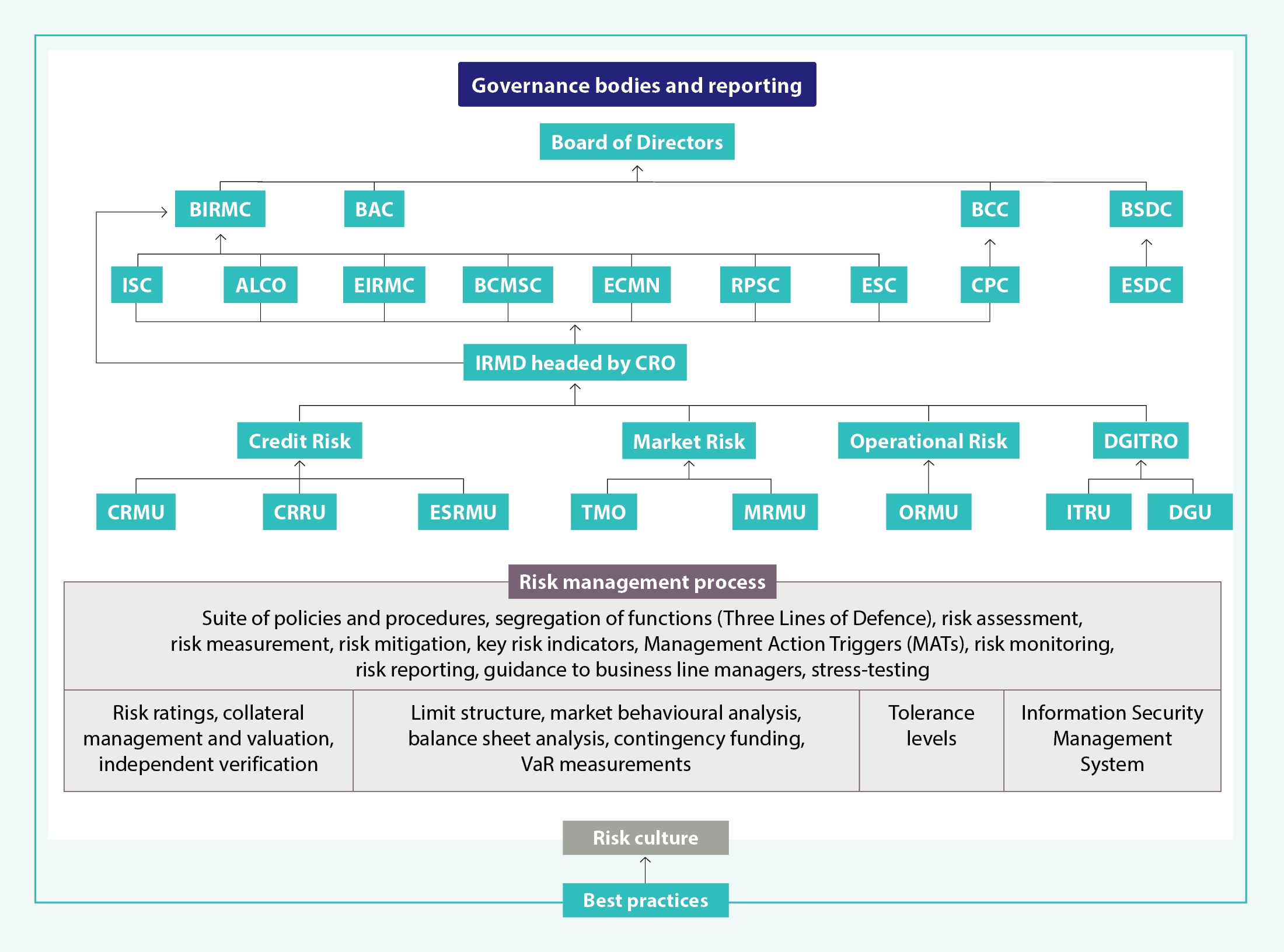 Diagram of Risk governance structure